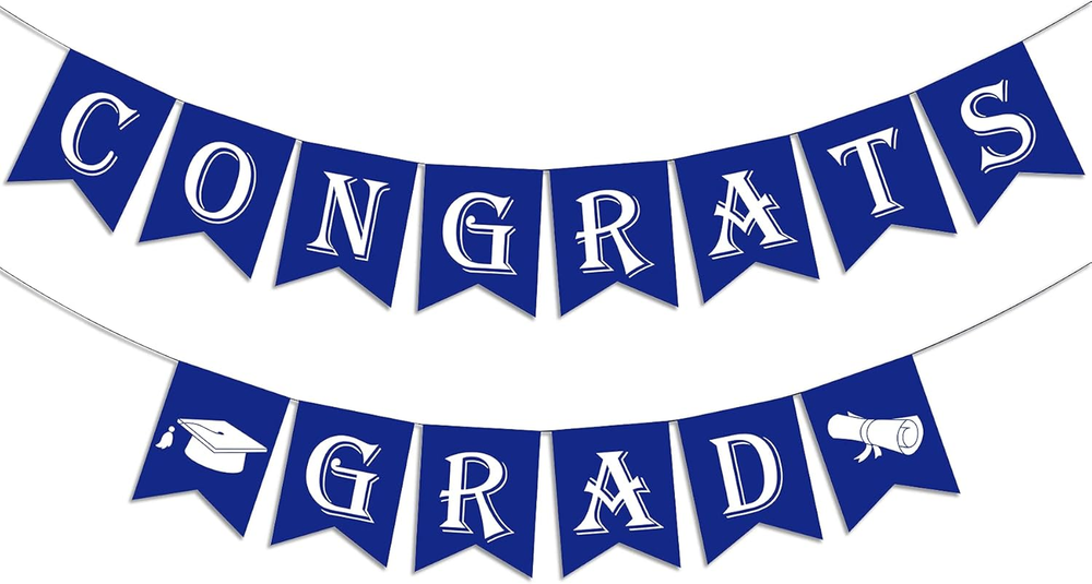2025 Congrats Grad Banner with Graduation Cap Sign(Assembled) Class of 2025 Grad