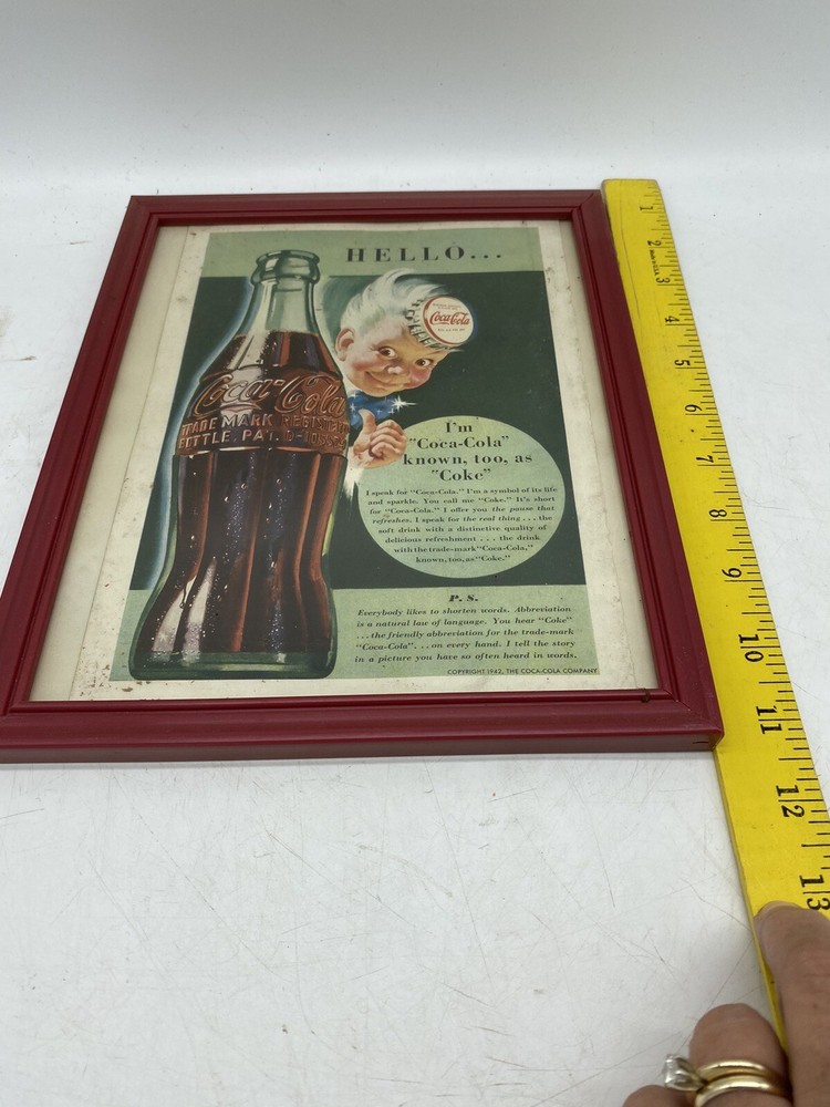 3 Vintage Coca Cola Magazine Advertisements Framed