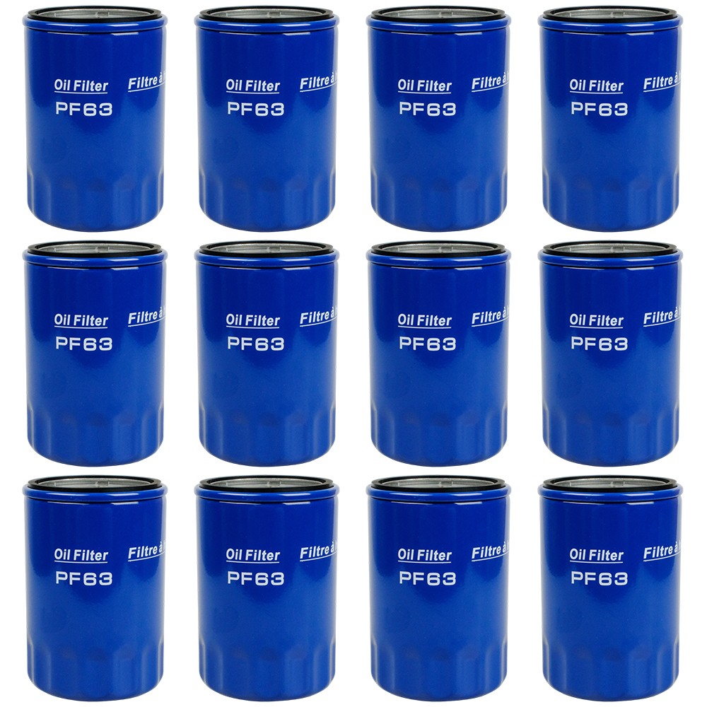 12PCS Oil Filter PF63 Compatible with Chevy GMC Cadillac Lincoln Jeep Ford Buick
