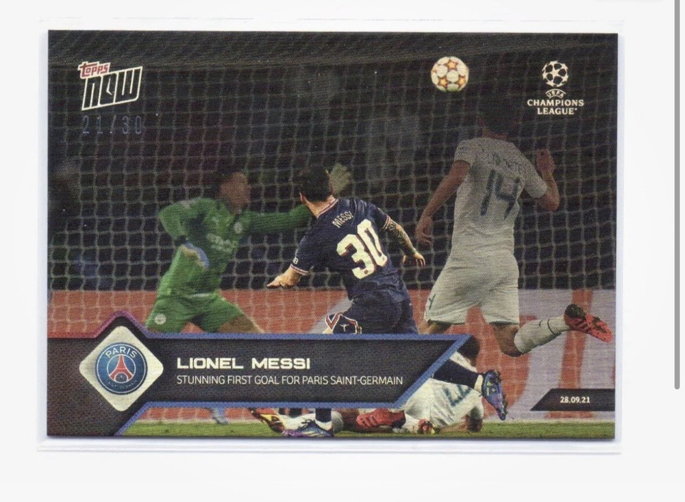 Lionel Messi Topps Now UEFA Champions League 2021/2022 Foil Image Variation /30