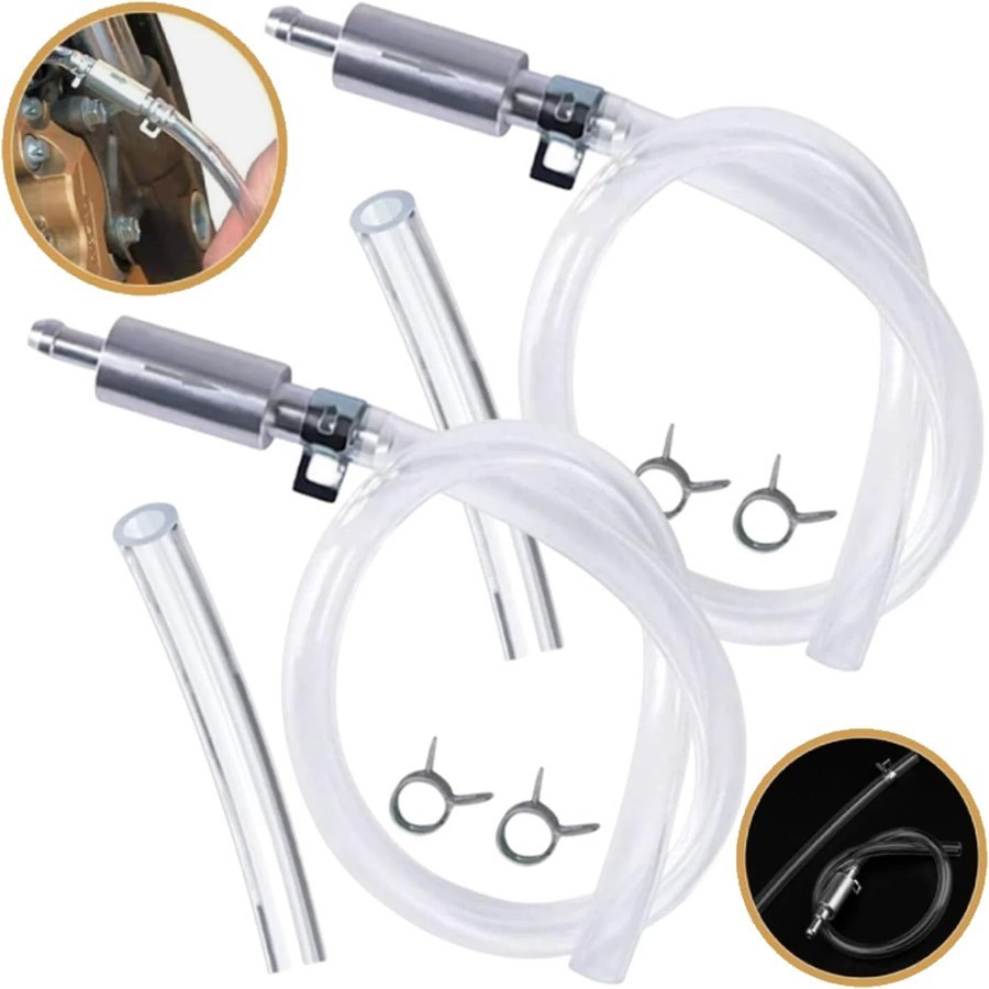 2PCS Brake Bleeder Hose One Way Check Valve Tube Bleeding Tool Kit for Hydraulic