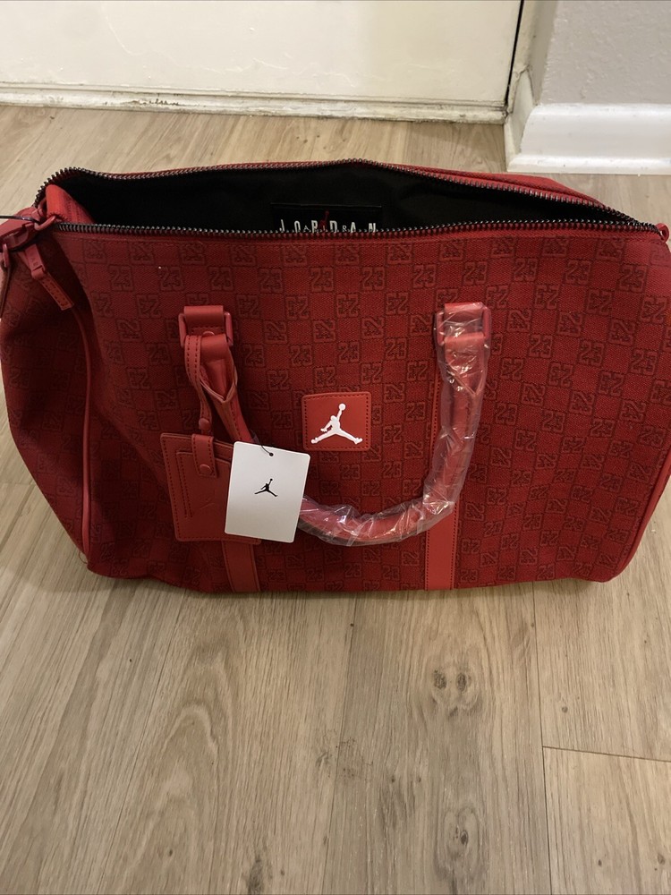 Nike Air Jordan Monogram Duffle Bag Made from Jacquard Fabric MA0759-R78 Red