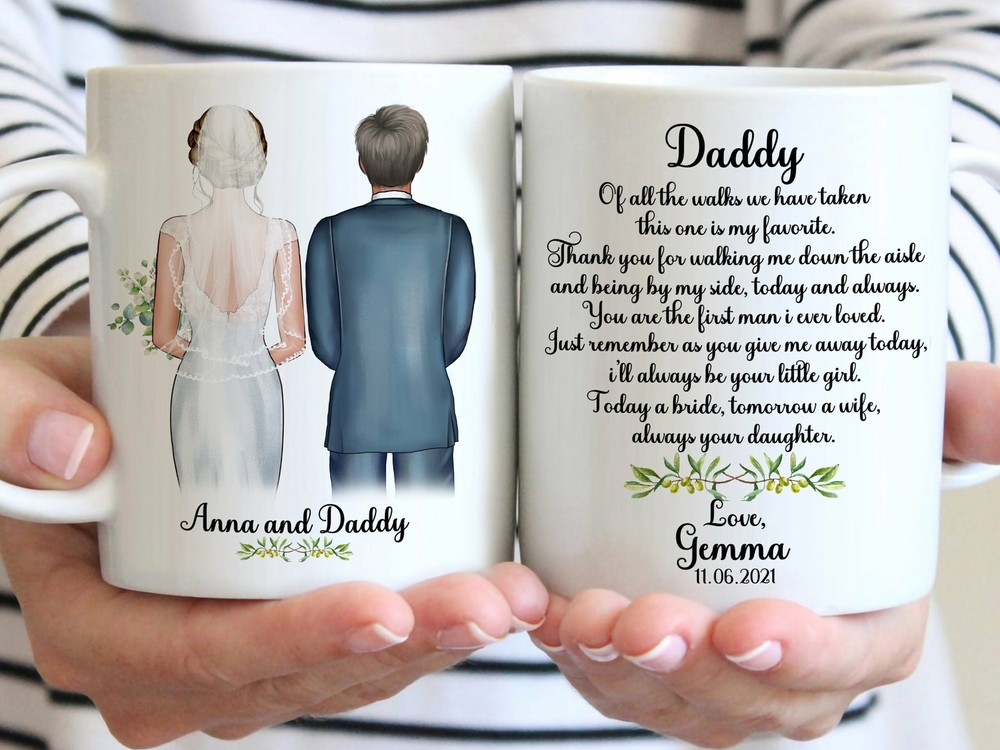 Personalized Father Of The Bride Groom Mug Dad Wedding Gift To My Dad Mug
