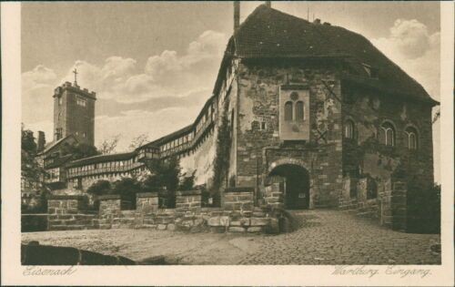 Postcard Eisenach Wartburg entrance (No.9052)