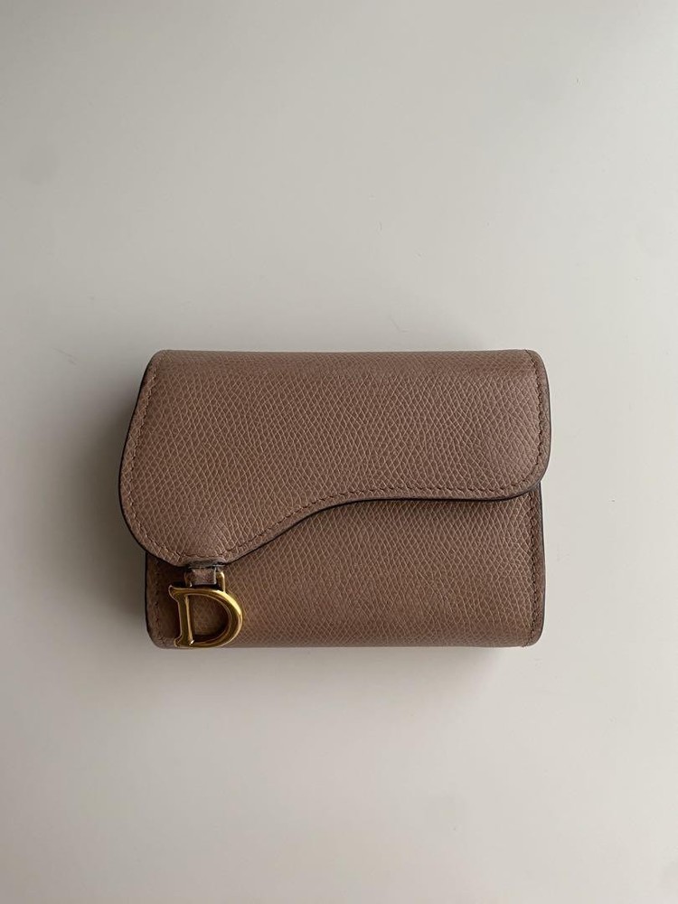Christian Dior Saddle Lotus Leather Wallet for Women