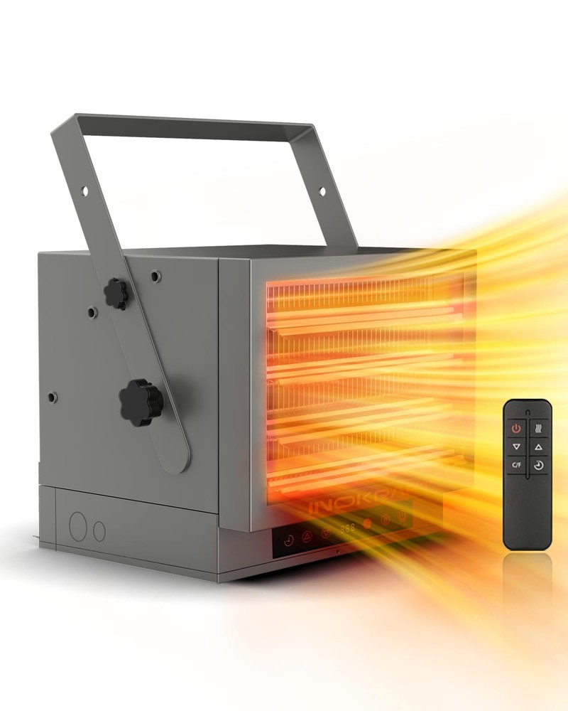 7500W Ceiling Mount Electric Garage Heater with Remote Control and Fan Forced Heating