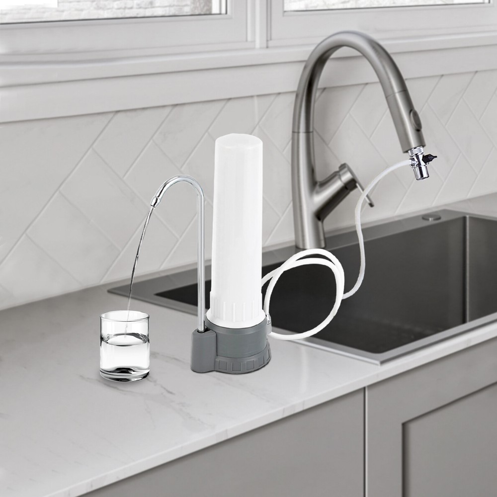 Countertop Water Filter Kitchen Bathroomr White Ceramic Water Filtration System