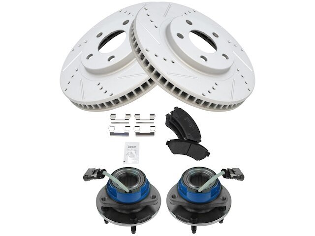 Front Brake Pad and Rotor and Wheel Hub Kit fits Cadillac Seville 1997 61PFFK