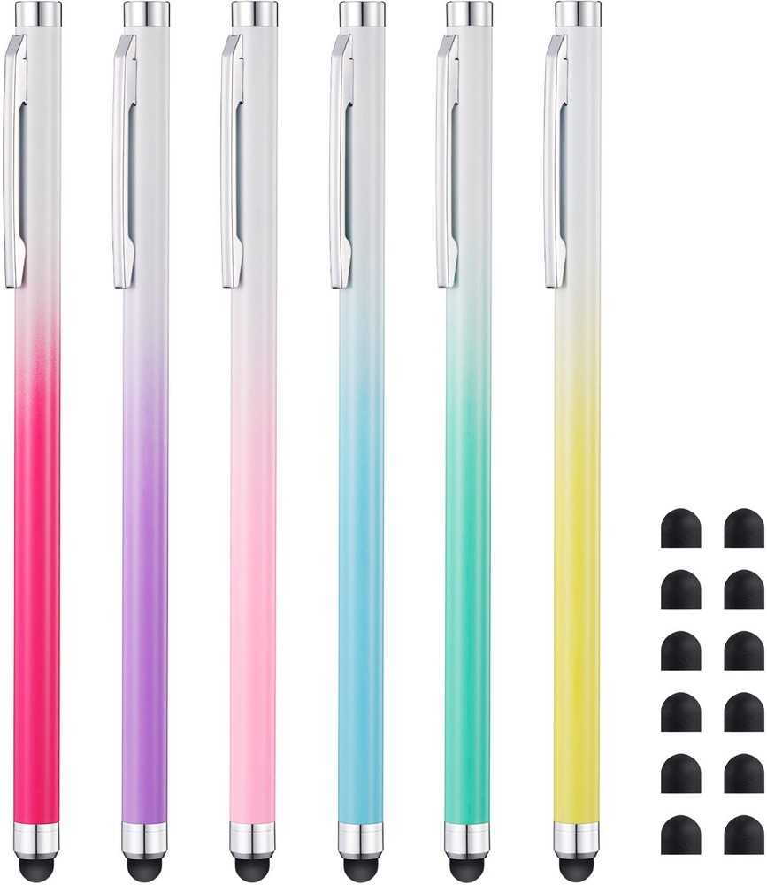 Stylus Pens for Touch Screens 6 Pack High Sensitivity and Precision Capacitiv...