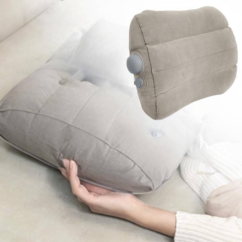 Inflatable Waist Pillow - Fast Inflate Deflate Travel Support for Planes Cars & Office
