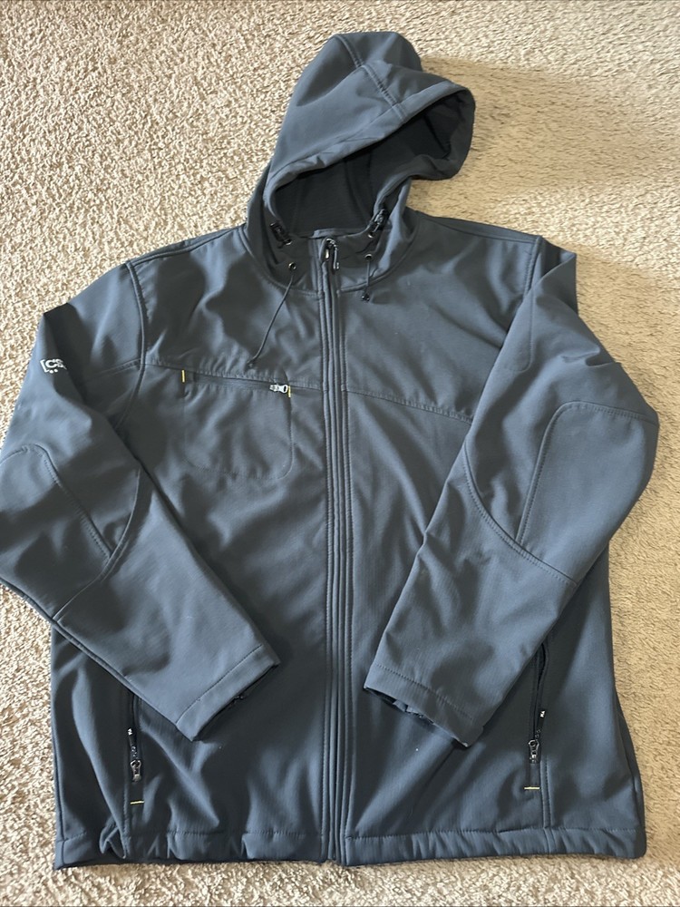 CSX Railroad Men’s Port Authority Jacket Size Large Gray Hooded