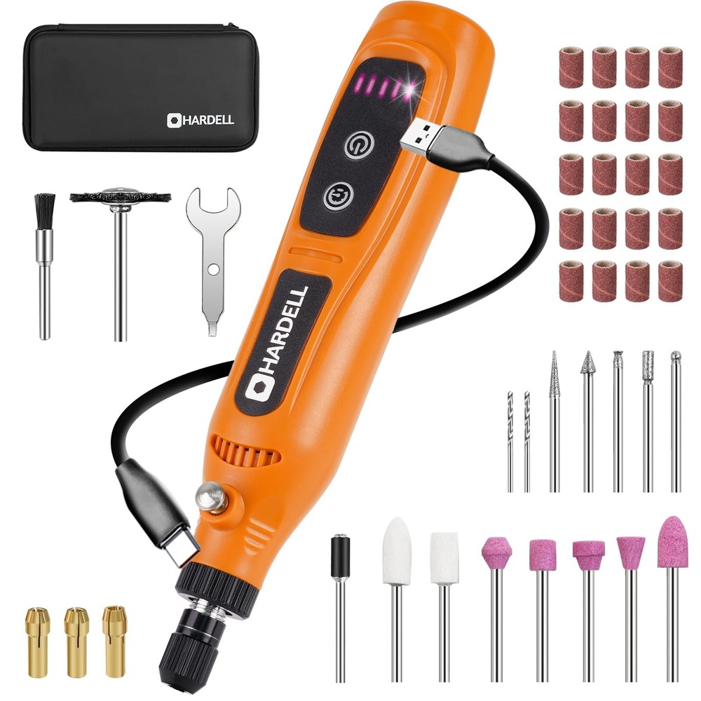 5-Speed Mini Cordless Rotary Tool Kit with 43 Accessories & Type-C Charging