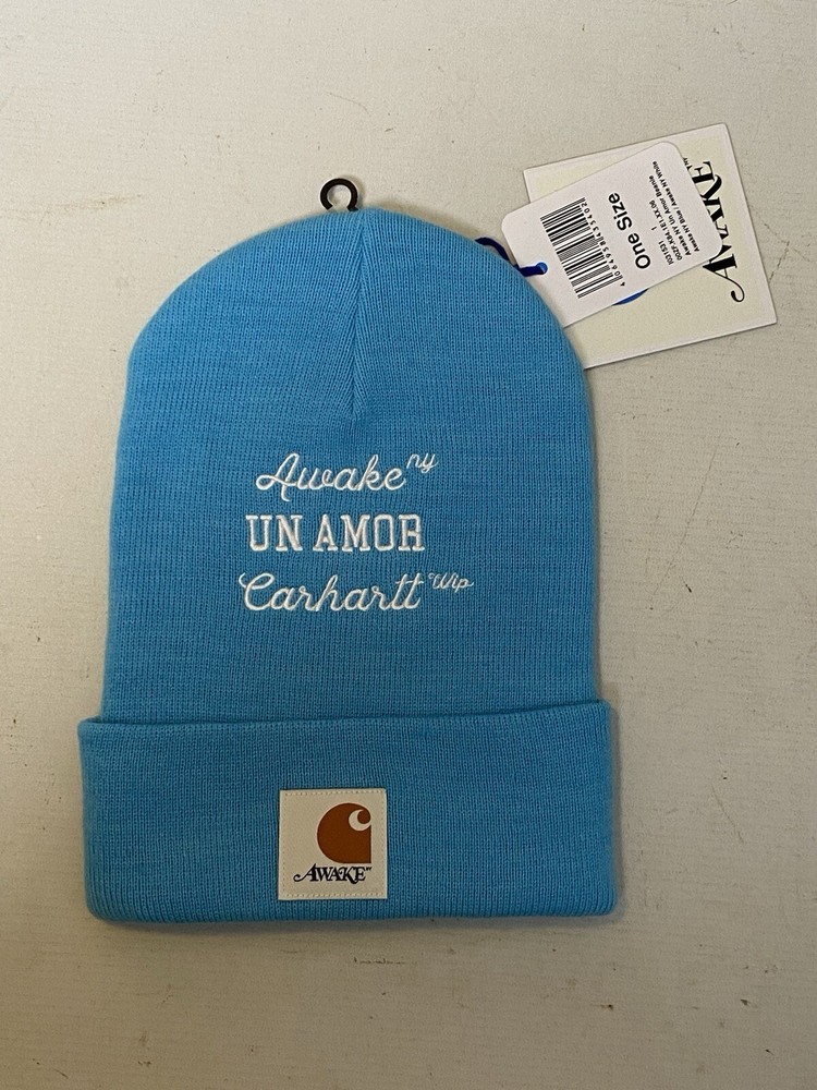 Carhartt WIP x Awake NY Blue Wool Beanie One Size Brand New  