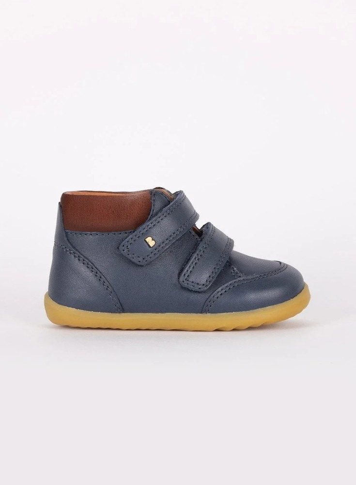 NEW BOBUX Step Up Timber Navy Ankle Boots with double strap fastening