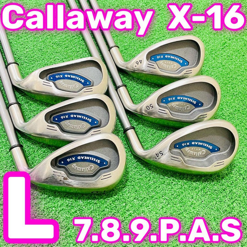 Callaway STEELHEAD X-16 Iron Set Ladies Flex-L 6-Piece 7-9+PW+AW+SW