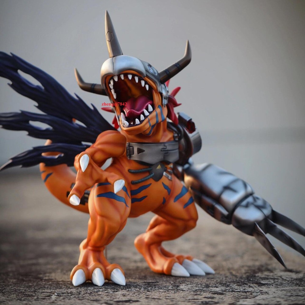 Digimon Adventure Metal Greymon H26cm PVC Model Figure Anime Statue Collections