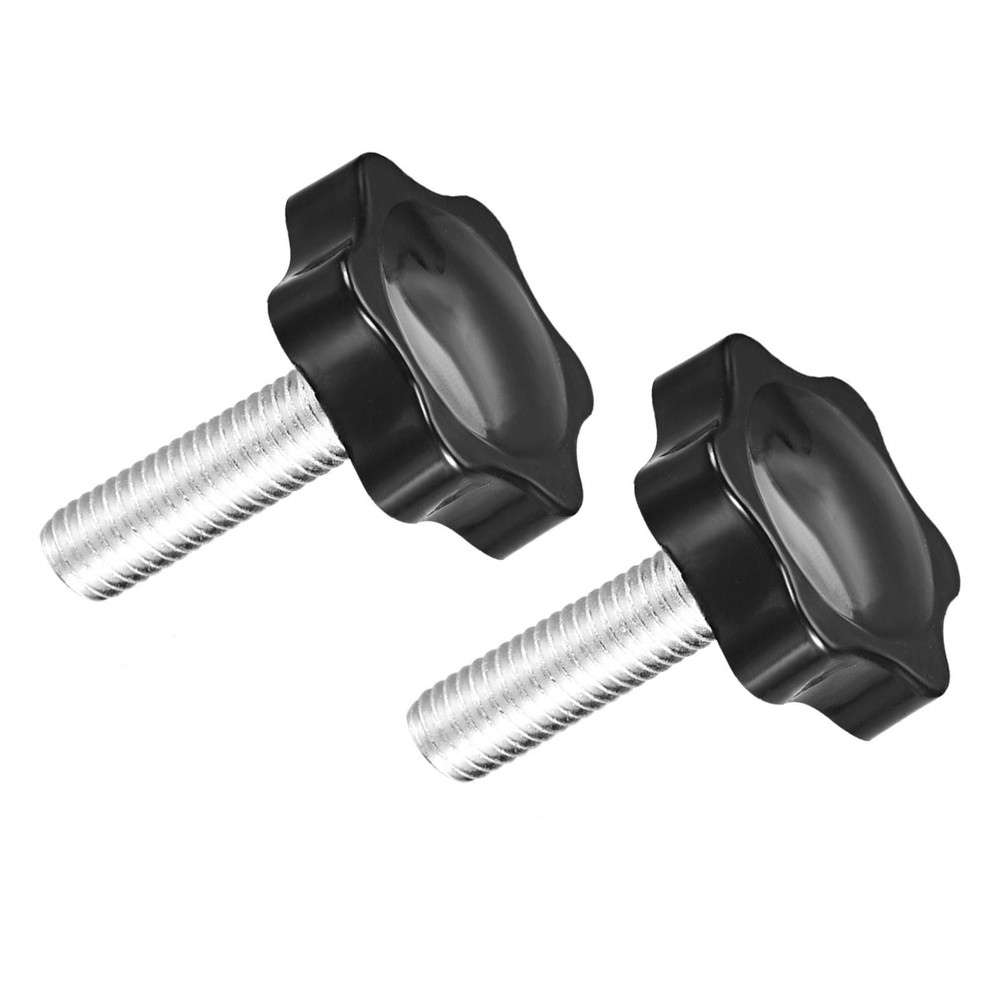 2Pcs M10x35mm Metal Clamping Handle Knobs with Tapered Grip