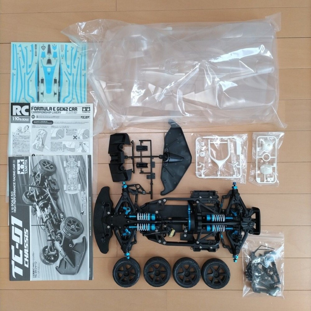 Tamiya TC-01 Formula E GEN Championship with unused body