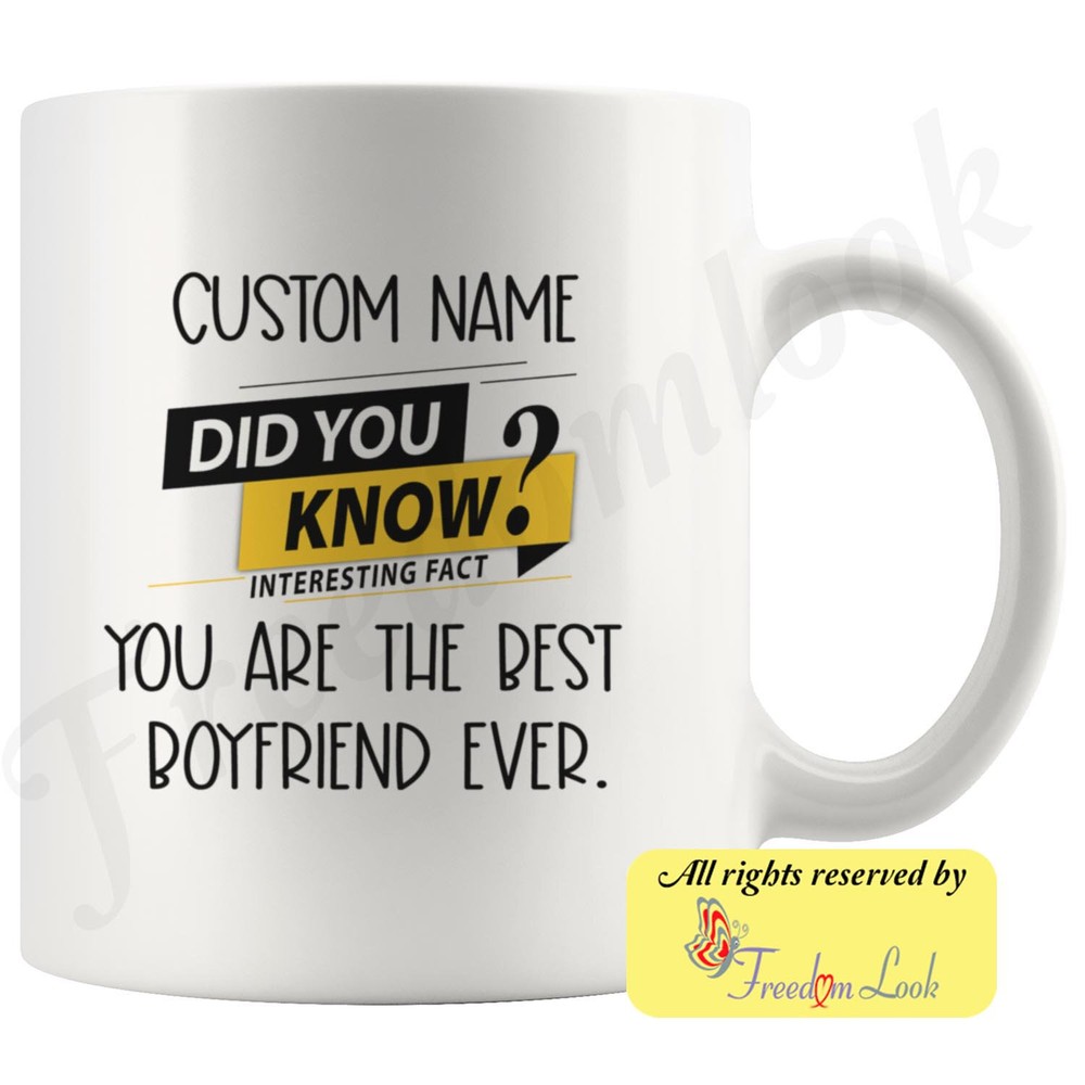 Boyfriend Coffee Mug Boyfriend Personalized Gifts Awesome Boyfriend Coffee Mug