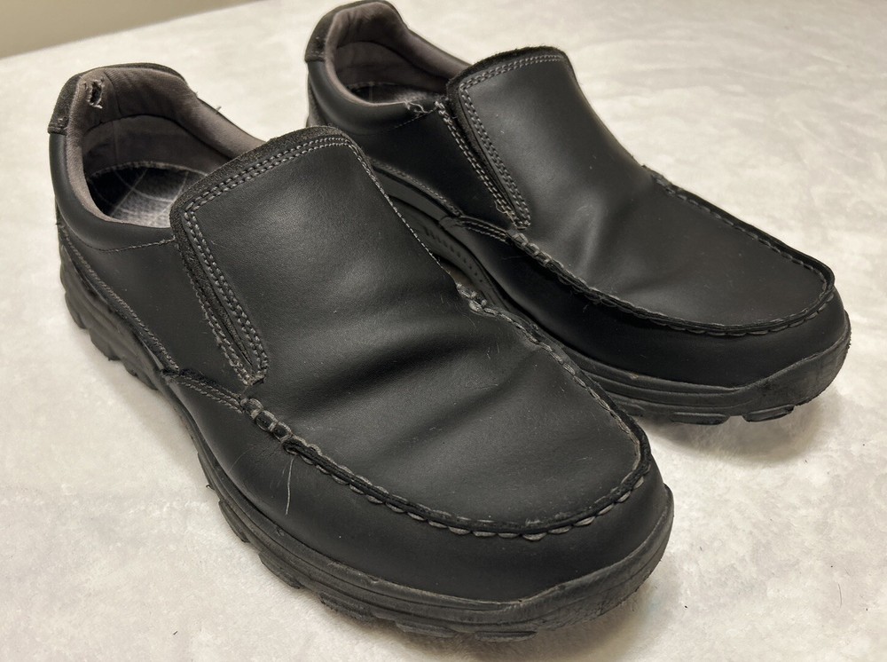 Skechers Shoes Mens 12 Black Braver Rayland Relaxed Fit Slip On Loafers 64502