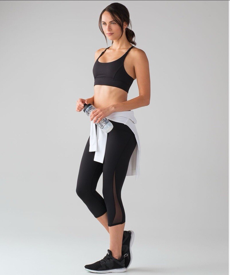 Lululemon Women’s Black Leggings Size 4 Train Times Crop 17