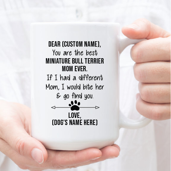 Personalized Miniature Bull Terrier Gifts For Her For Miniature Bull Terrier Dog