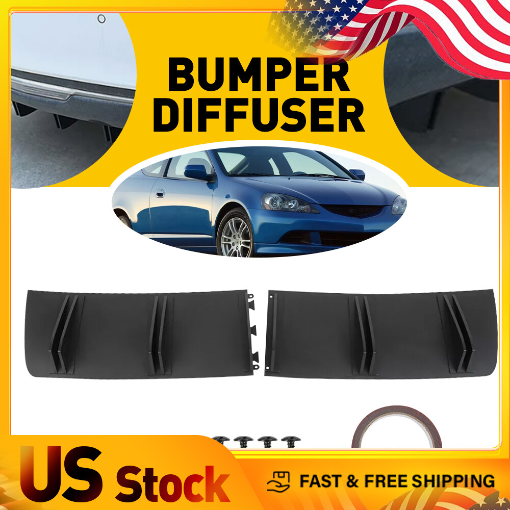 Fit Honda Accord Civic Rear Lip Bumper Fin Diffuser Shark Spoiler Splitter Wing