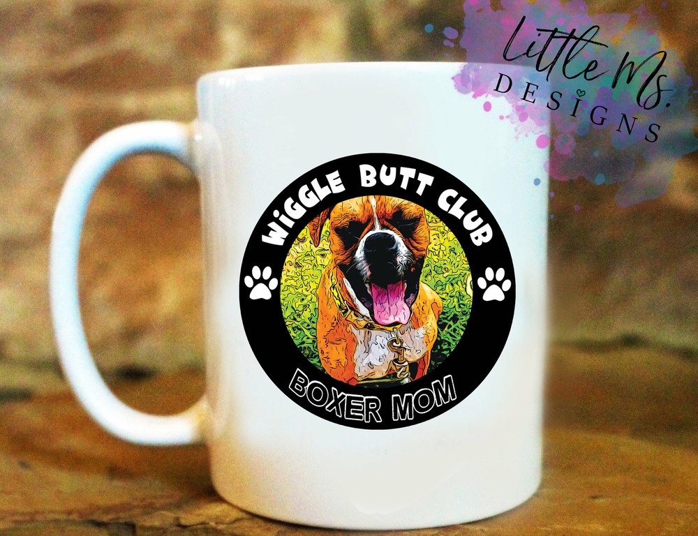 Pet Photo Mug Gift For Dog Lover Photo Mug Dog Illustration Personalized Pet Mug