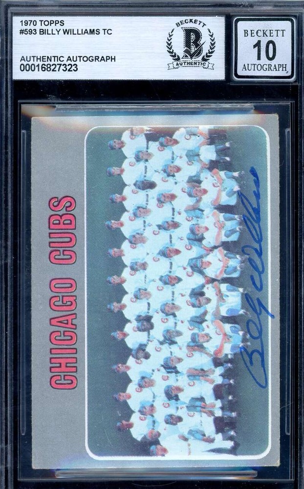 Billy Williams Gem Mint 10 Beckett BAS Signed 1970 Topps Team Autograph