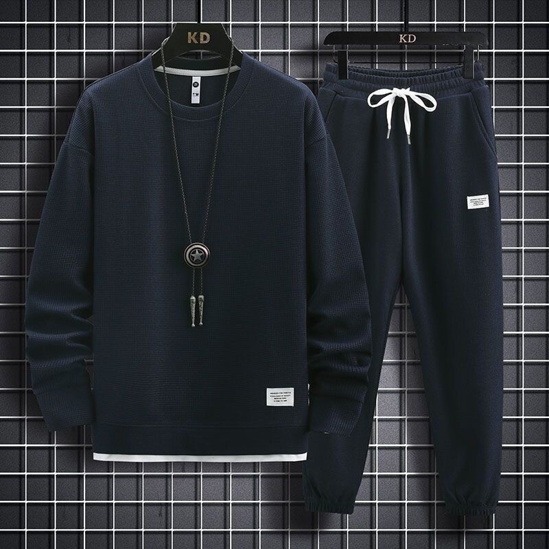 Men's 2 Piece Set Sweatshirt Sweatpants Set Mens Sports Suit Tracksuit