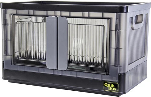 dbest products Quik Box - 8.4 Gallon Stackable Storage Bins, Black