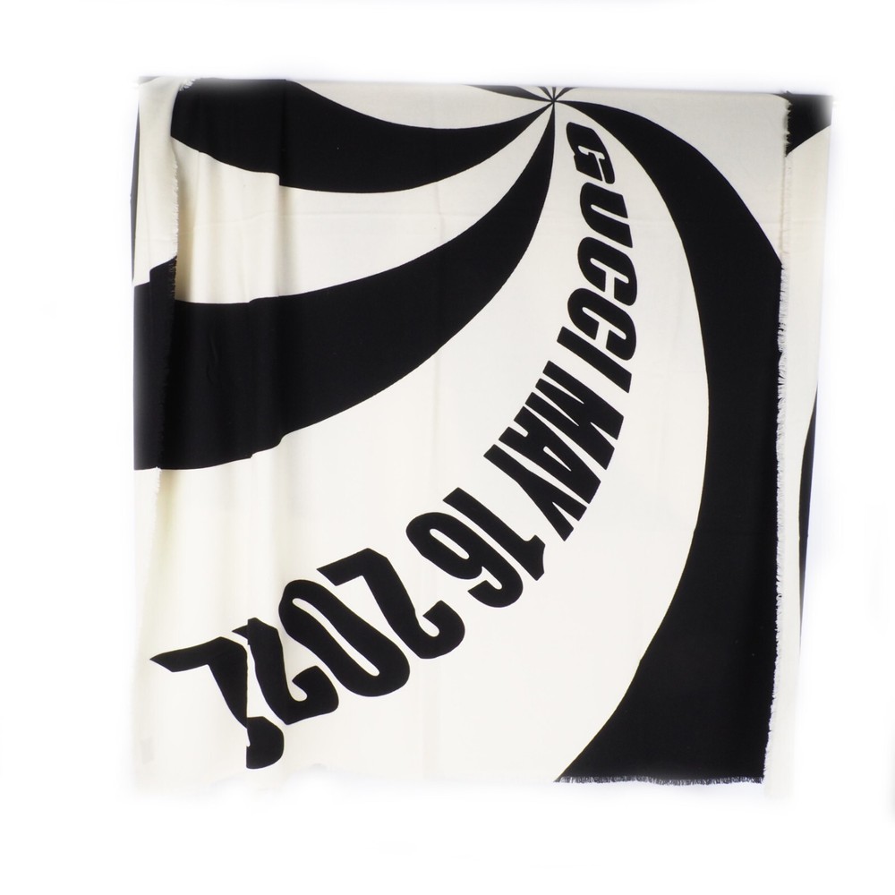 GUCCI XXL plaid wool cashmere scarf blanket 140x180 cm new VIP luxury