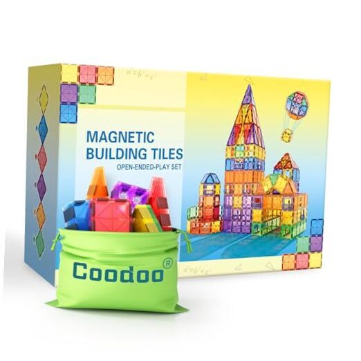 60 PCS Magnetic Building Tiles Kids Toys STEM Magnetic Blocks Sensory Toys