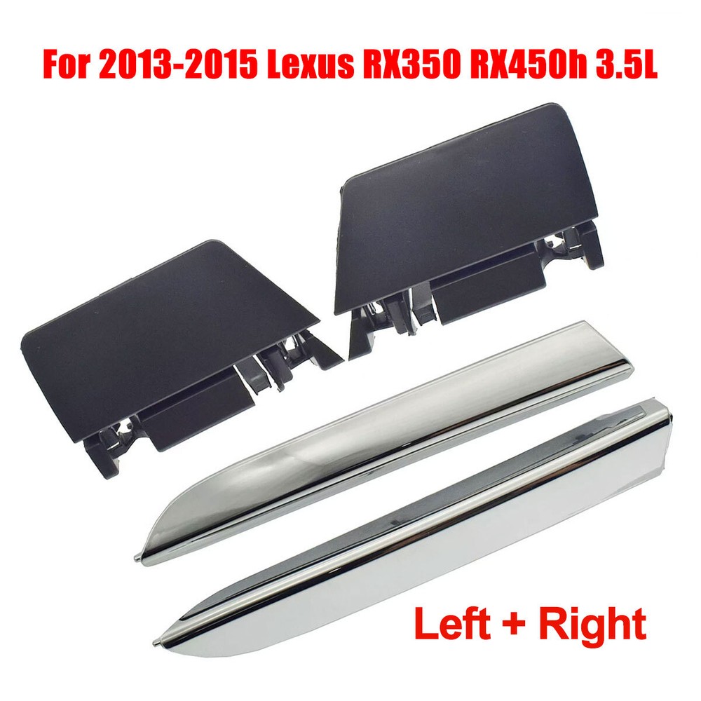 2013-15 Lexus RX350 RX450h 3.5L Front Grille Trim with Tow Hook Cover LH RH