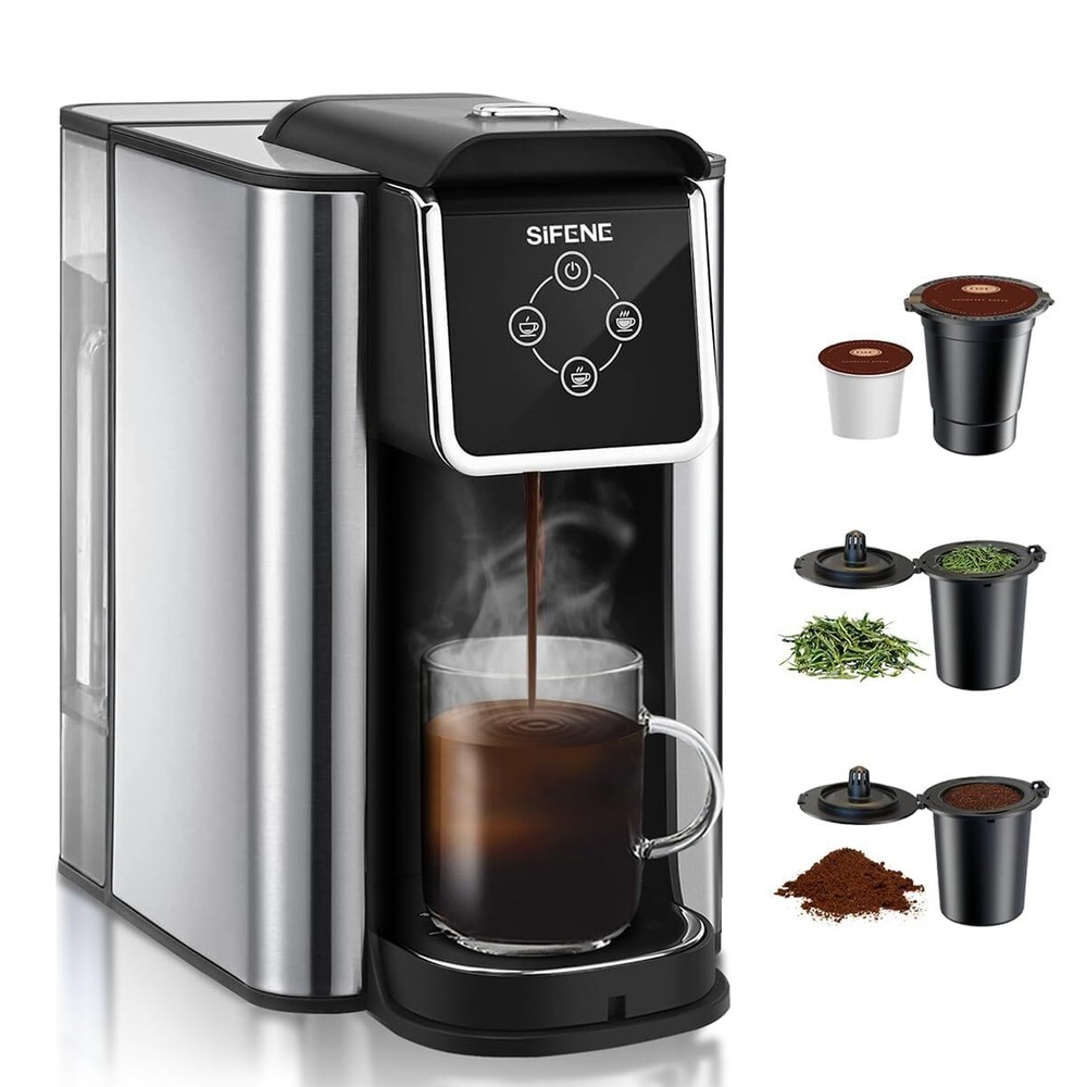 Single Serve Coffee Machine, 3-in-1 Coffee Maker for Quick Brew Coffee Pods, ...