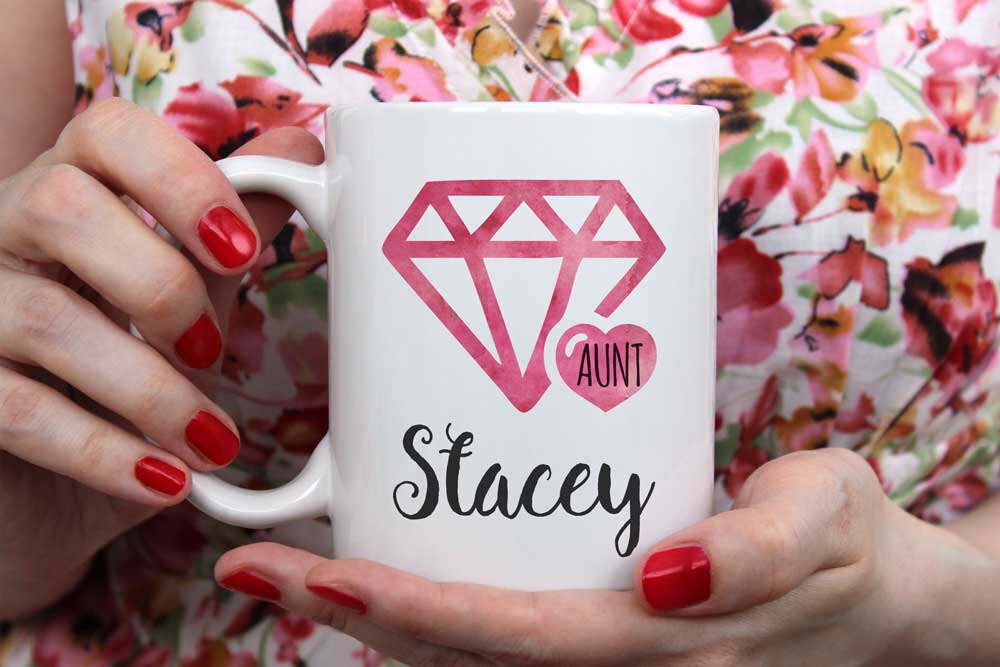 Personalised Aunt Coffee Mug Aunty Birthday Gift Ideas Pregnancy Reveal Mug