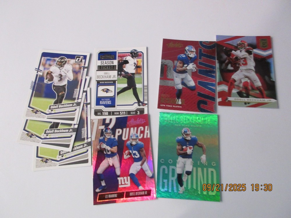 Odell Beckham Jr 8 Card Lot. Giants, Browns