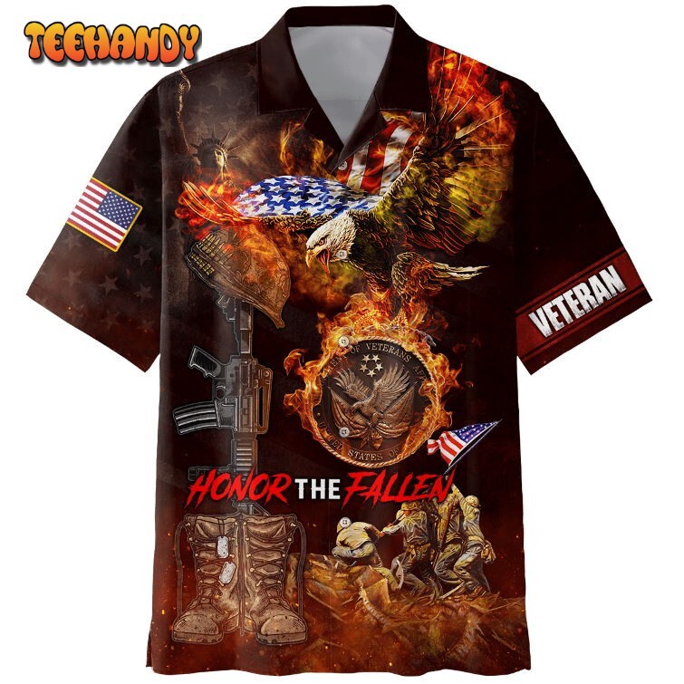 Honor The Fallen 3D All Over Printed Hawaiian Beach Shirt for Men and Women