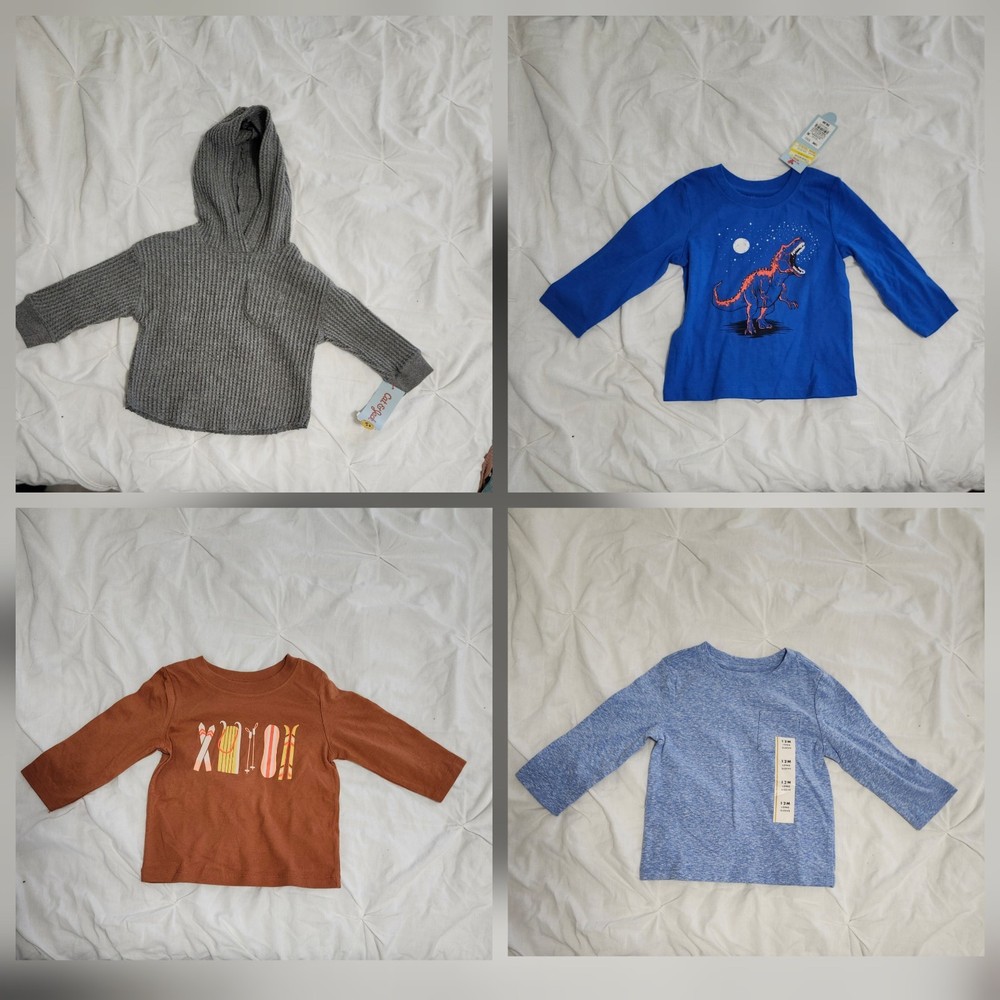 Baby 12 Months Unisex - Sweatshirts - 4 for $10- Bundle Lot-New.