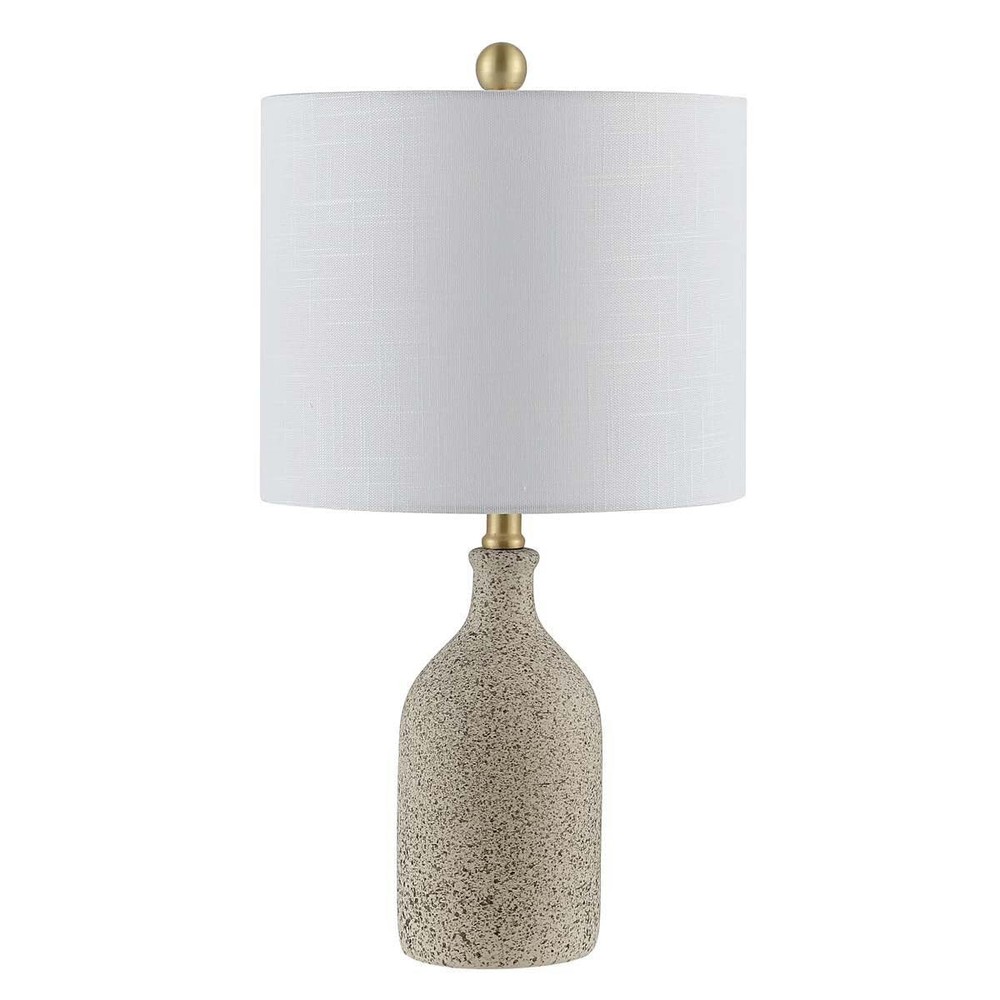Lighting Collection Gunnar Farmhouse Grey Speckled Ceramic 23-inch Bedroom Li...