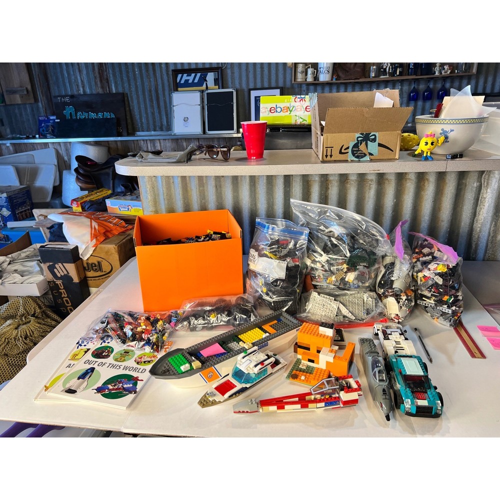 23lb Bulk Lego Lot with 25+ Minifigures & Mixed Sets Incomplete