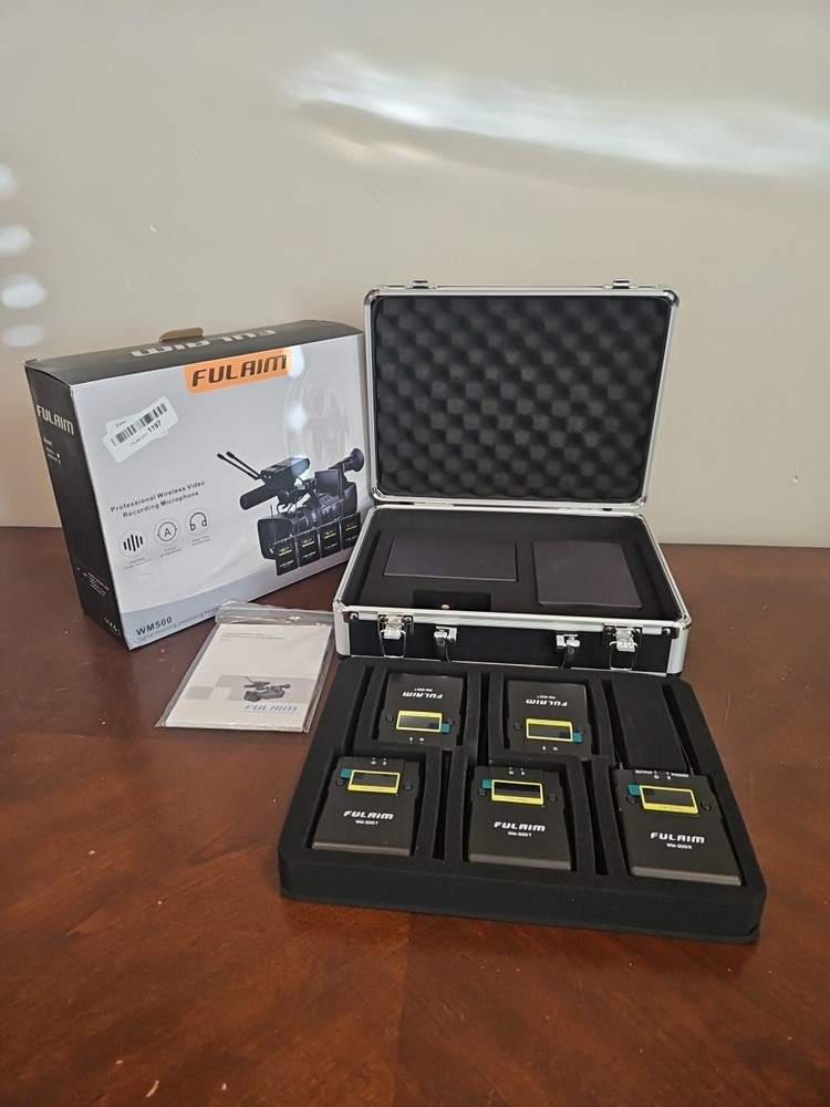 Fulaim WM500 UHF Wireless Lavalier Mic for Professional Video Recording