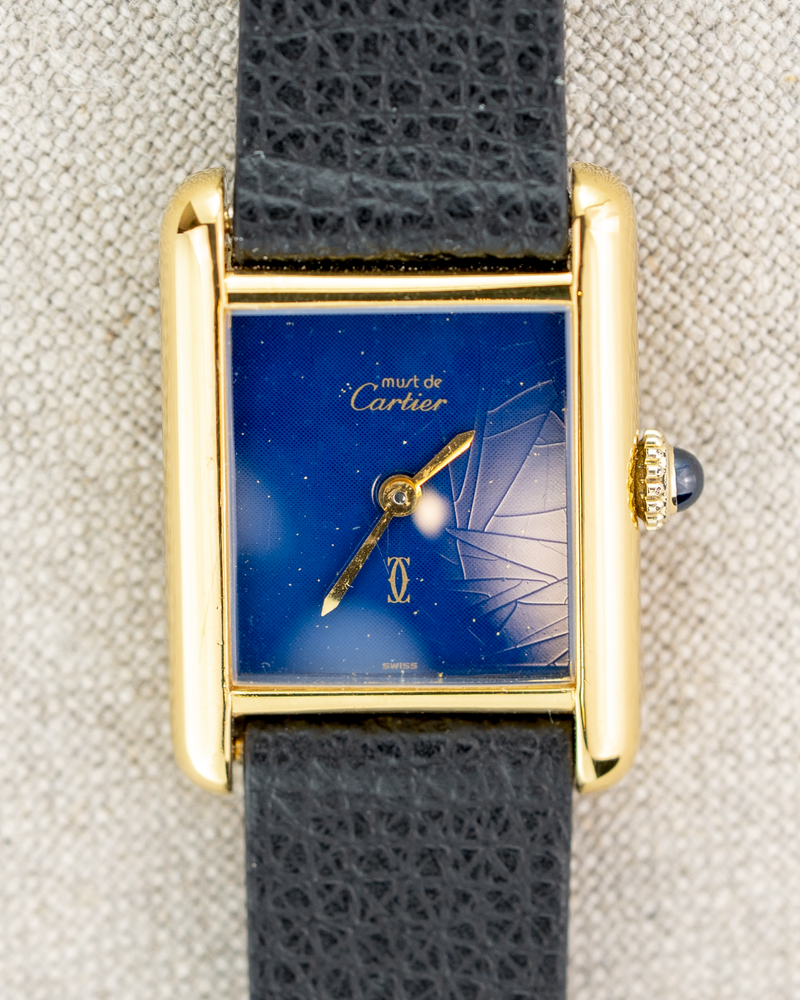 1980's Vintage Cartier Tank Must de SM - Blue 'Lapis' Dial - Serviced