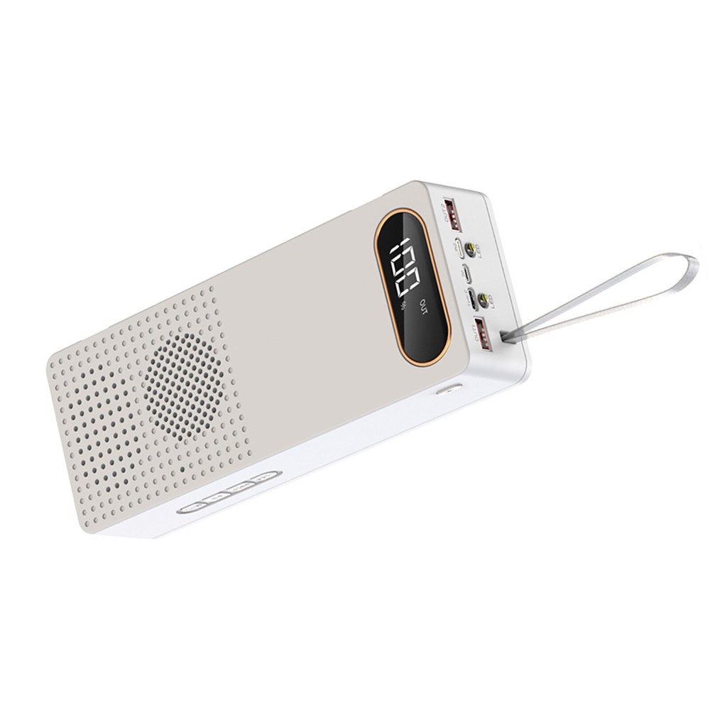 8-Slot 18650 DIY Power Bank Case with Bluetooth Speaker Shell for Quick Charging