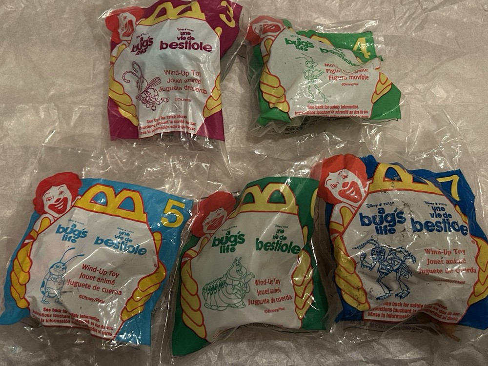 Vtg '98 Disney A Bug's Life McDonald's Meal Toys Sealed