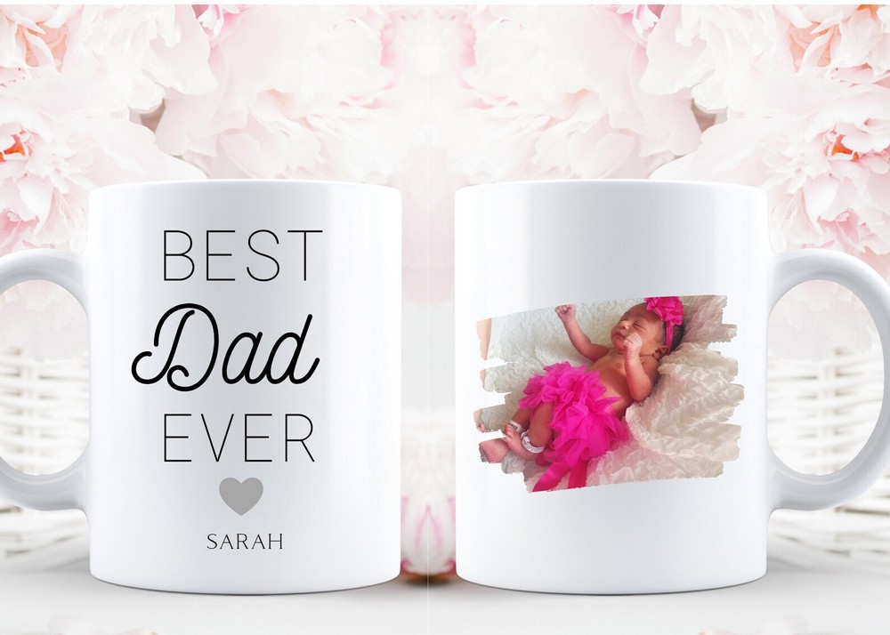 Personalized Dad Mug Gift For Dad Best Dad Ever Mug Personalized Photo Mug