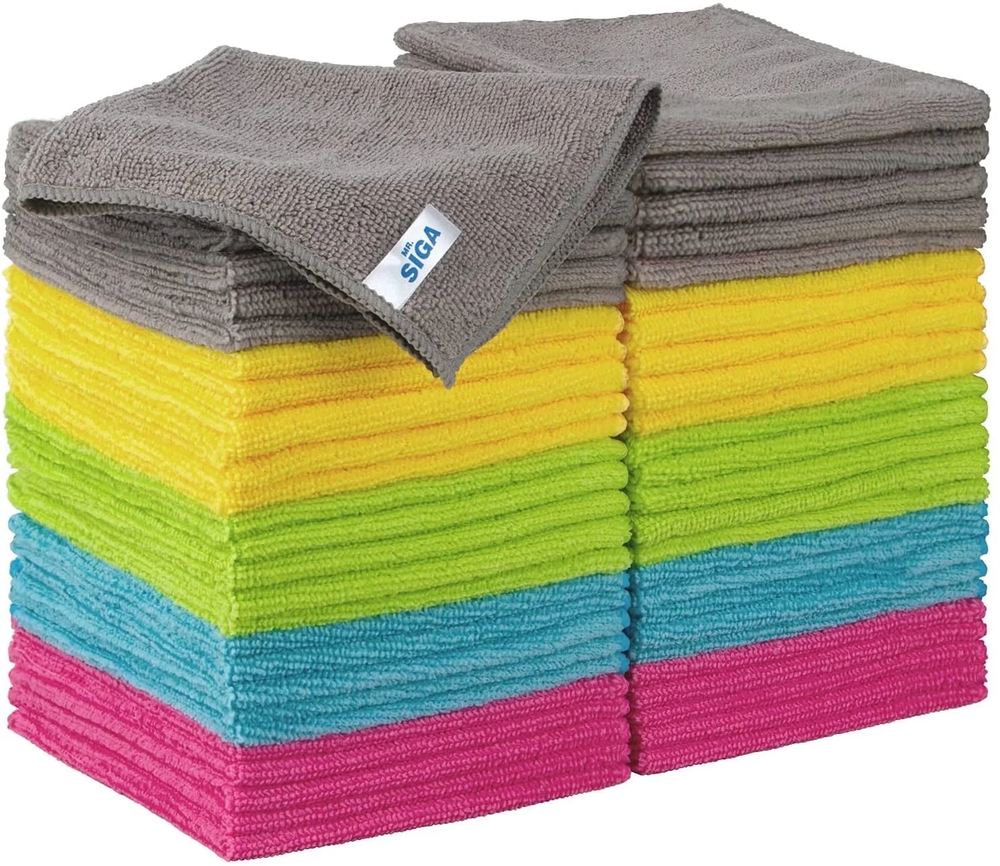 Microfiber Cleaning All Purpose Cleaning Towels, 50 Pack, Size 11.8