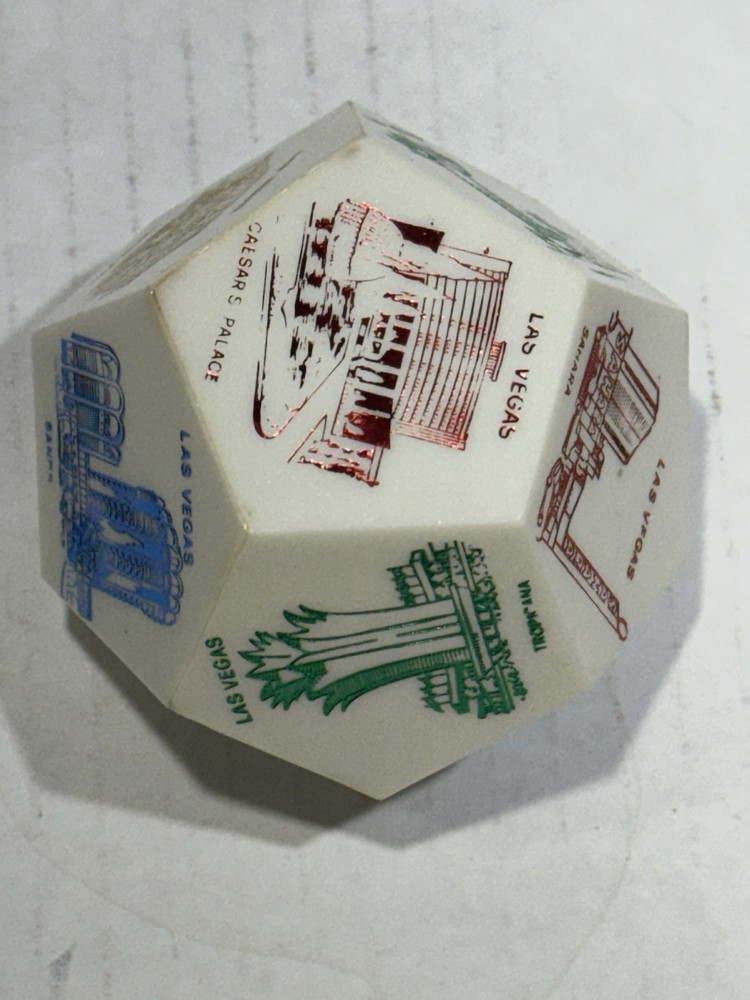 Vintage Las Vegas Jumbo Dice Souvenir – Casinos, Hotels, Rare Collectible