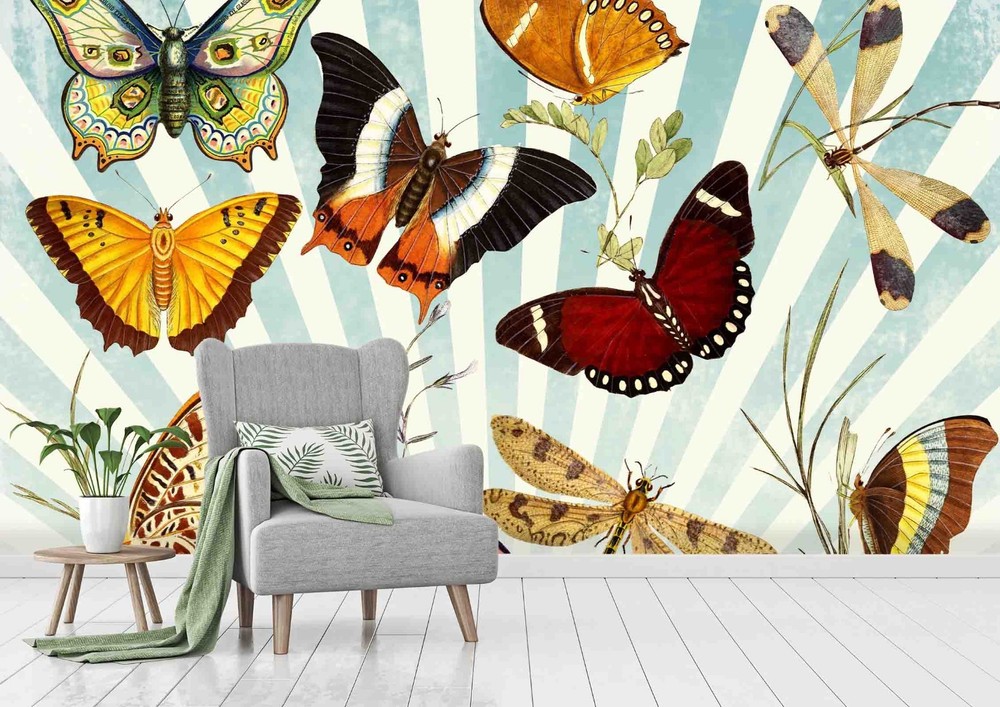 3D Butterfly Dragonfly Insect Wall Murals Wallpaper Murals Wall Sticker