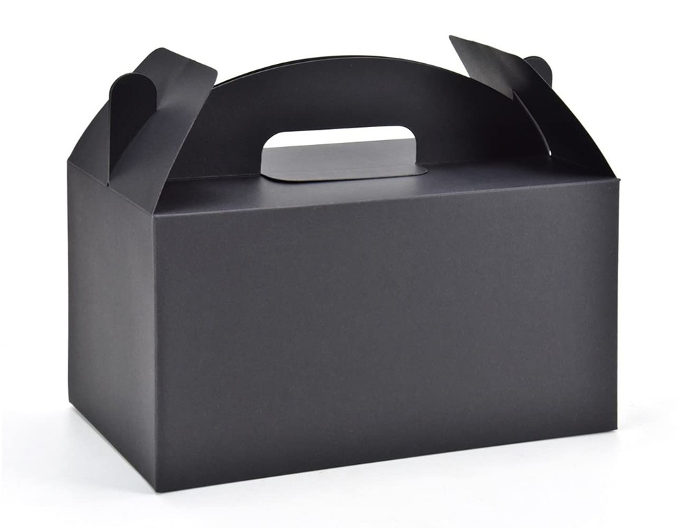 Black Treat Boxes Bulk 30-Pack 9.45x5x5 Inches Gable Party Favor Boxes